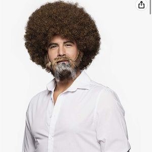 Brand new bob Ross wig/beard adult one size fits all.
